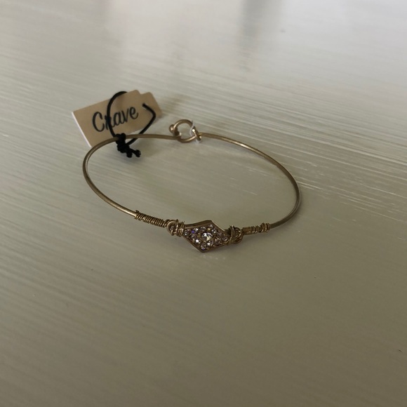 Beautiful NWT Crave Wire Wrapped Crystal Bangle! - Picture 2 of 4